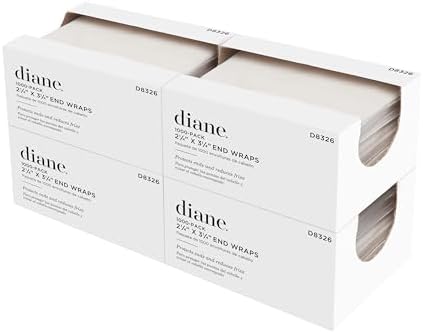 Diane Hair End Wraps for Perms, Salon & Home Styling, White, 4000-Pack by Diane