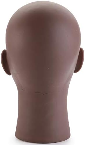 Hedume Afro American Mannequin Head with Clamp, Bald Manikin head, Mannequin Head for Wigs, Hat, Glasses Display - Image 4