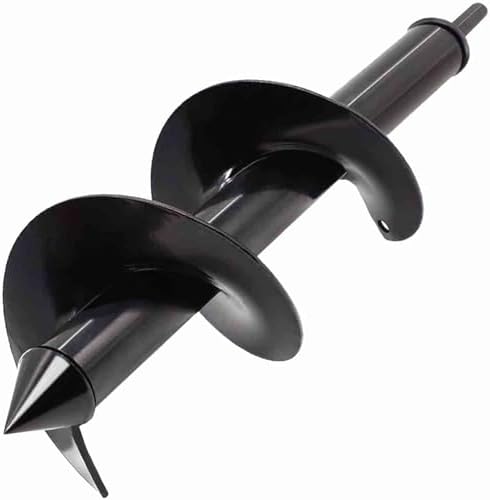 TCBWFY 4x12 Inch Garden Auger Drill Bit for Planting, Spiral Hole Digger for Flower Bulbs, Bedding Plants and Seedlings, Earth Auger with Hex Shank for Adjustable Drill Chucks by TCBWFY