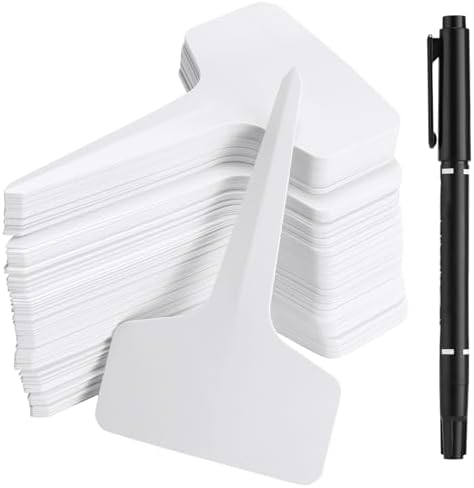 500 PCS Plant Labels T-Shape, 4 Inch Potted Plant Name Tags Plastic, White by Unknown