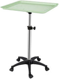 Salon Rolling Tray, Height Adjustable Tattoo Tray Rolling Cart, Storage Utility Trolley for Spa, Beauty Salon Service, Hairdresser Cart with Wheels, Black (Green) by Roixeeds