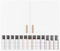 OmySalon Hair Color Organizer Rack, Salon Hair Color Tube Storage Cabinet with Adjustable Shelves, Wall Mounted Salon Barber Station for Barbershop Beauty Spa, White by OmySalon
