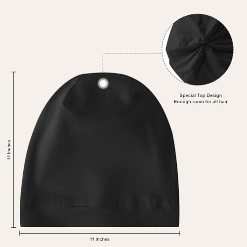 ZHENSILK Silk Bonnet for Sleeping Women, Adjustable Silky Satin Lined Sleep Cap, Silk Hair Wrap Slouch Beanie Hat - Image 4