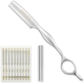 FEISIER Stainless Steel Hair Thinning Styling Razors for Cutting Hair, Texturizing Cutting Razor for Salon and Home,10 PCS Sharp Blades Included by FEISIER