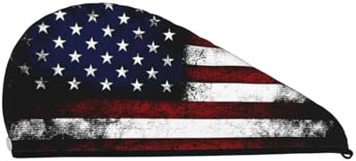 American Flag Hair Towel Wrap, Absorbent Hair Drying Towel, Microfiber Hair Drying Cap Turban For Drying Curly Long Thick Hair - Image 2