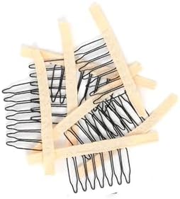 20 Pieces Wig Combs Wig Clips Wig Combs to Secure Wig 7-teeth Wig Accessories Tools For Making Wig Caps Wig Comb (Beige,20 Pcs)) by JIUSERLU