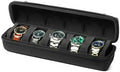 5 slots Watch Travel Case, Watch Case Storage box Organizer for Men and Women, with anti-move soft watch pillow by AUKURA