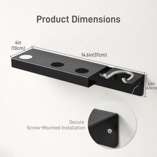 Dyson Hair Dryer Holder, Dyson Hair Dryer Wall Mount with Magnetic Attachment Storage, Dyson Blow Dryer Holder SUS304 Stainless Steel with Cable Management for Bathroom Salon PTALSEAW - Image 5