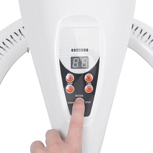 Multifunctional Hair Treatment Machine,950W Wall Mount Orbiting Rotating Hair Treatment Machine with Display Screen,360 Degree Rotating Heating Ring Perming Equipment for Salon,Spas & Family (White) - Image 6