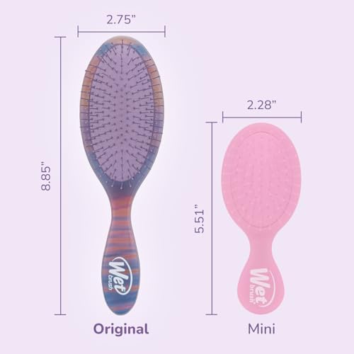 Wet Brush Original Detangler Hair Brush, Purple (Desert Afterglow), Ultra-Soft IntelliFlex Bristles, Detangling Bristles Glide Through Tangles (Wet Dry & Damaged Hair), Women & Men (2 Pack) - Image 4