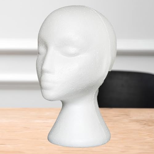 Head Stand,​Hat Jewelry Holder Smooth Surface Foam Mannequin Head - Image 3