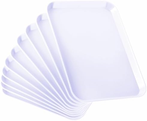 JMU 10 Pcs White Dental Procedure Trays Flat Trays Size B 13.25" X 9.75" by JMU