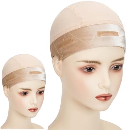 Riemann Silicone Wig Grip Cap,2in1 Wig Cap with Grip (Nude,2Pcs) by Unknown