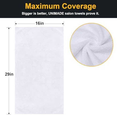 UNIMADE Salon Towels 48 Pack, Super Soft Microfiber Hand Towel - Image 2