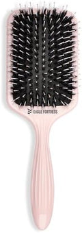 EAGLE FORTRESS Boar Bristle Paddle Brush for Long & Thick Hair, Pink by EAGLEFORTRESS