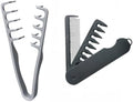 Voluminous wide-toothed hair comb Travel folding design Wide fine-toothed dual-purpose set Men's fluffy texture, ABS plastic with textured grip by Unknown