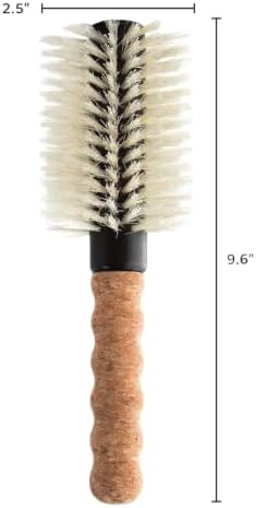 Dom Dom Round Hair Brush, Boar & Nylon Bristles for Blowouts, Large 2.5in - Image 2