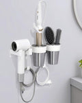 Hot Tools Organizer, Hair Tool Organizer Wall Mount Aluminum Alloy, Space-Saving Curling Iron Holder for Vanity & Bathroom with Stainless Steel Cups White CHOCHOYAH by Chochoyah