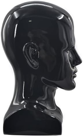Male Mannequin Head Professional Manikin Head for Display Wigs Hats Headphone Mask Sunglasses Jewelry and Scravat Display Stand (L90-lianghei) - Image 2