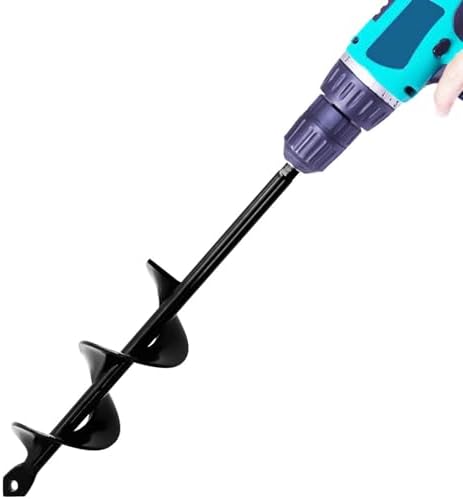 Garden Auger Drill Bit for Planting – 1.6x9 Inch Garden Auger,Rapid Planter Bulb & Bedding Plant Auger for 3/8" Hex Drive Drill – Ideal Bulb Planter Tool for Tulips by TCBWFY