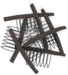 20 Pieces Wig Combs, 7-Teeth Wig Clips to Secure Wig (Brown) by JIUSERLU