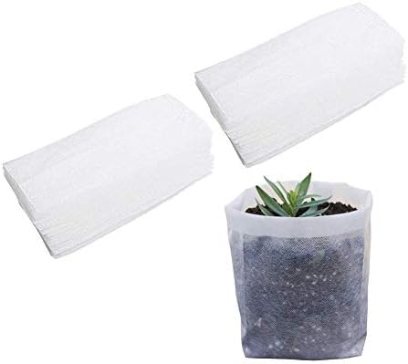 Belit 50 Pcs Non-Woven Plant Nursery Bags, Seedling Pots Container for Vegetable, Flower, Plant Grow (9.1"x9.3") by Belit