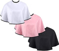 3 Pieces Makeup Capes for Clients Makeup Bibs Comb-out Beard Aprons Hair Dye Aprons Styling Shampoo Capes Hair Salon Shorty Cape Barber Short Smock for Hair Beauty Artist Accessories, 3 Colors by Sintege