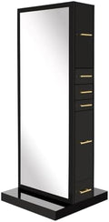 Buy-Rite Modena Double-Sided Salon Styling Station Gloss Black by Buy-RiteSalonSpaEquipment