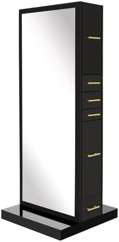 Buy-Rite Modena Double-Sided Salon Styling Station Gloss Black by Buy-RiteSalonSpaEquipment