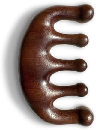 Wooden Scalp Massager - Handmade 100% Natural Green Sandalwood Wide Tooth Combs - Wood Massage Comb & Sandalwood Comb for Luxurious Hair Care by Unknown