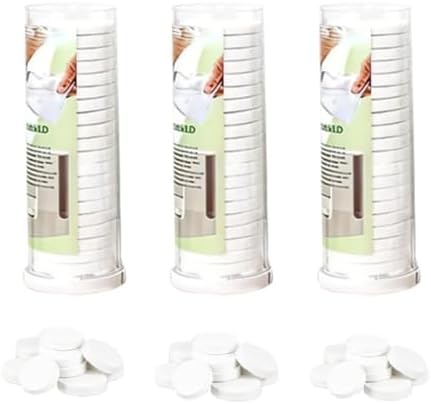 Towel Refills for Hot Face Towel Heater Machine, 60 Pcs Disposable Compressed Face Towels for Smart Towel Warmer, 3 Buckets, 20 Pcs Per Bucket by Unknown