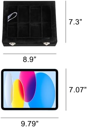 Frebeauty 8 Slot Watch Box for Men/Women,Watch Case with Glass Lid - Image 5