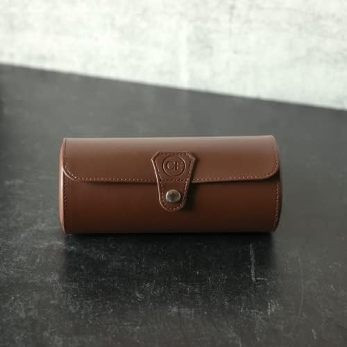 CASE ELEGANCE 3-Watch Travel Case Roll Organizer - Brown - Image 3