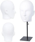 Mannequin Wig Head with Adjustable Stand – Wig Display Head for Wigs, Hats, Caps, Headdress, Salon Styling or Home Display 22.83" Circumference Head (White) by Unknown