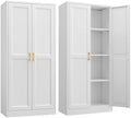 Steeloong 60"Metal Pantry Storage Cabinet with Doors & 3 Adjustable Shelves by Steeloong