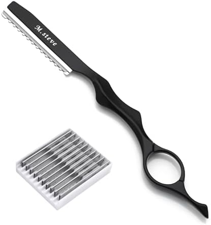 Hair Razors For Cutting Hair 6.89", Styling Thinning Razor - Black by MSTEVE