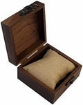 Walnut Wood Box for Crafts, Jewelry Box and watch box Wooden Keepsake Box Gift (Walnut) by LONMAIX