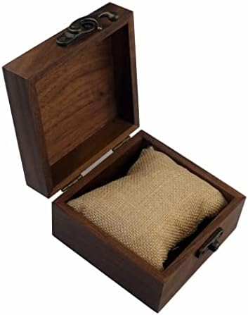 Walnut Wood Box for Crafts, Jewelry Box and watch box Wooden Keepsake Box Gift (Walnut) by LONMAIX