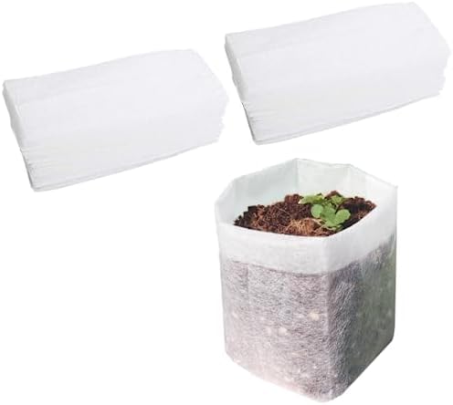 Belit Nursery Growing Bags, 100 Pcs Fabric Seedling Pots Non-Woven Pouch for Gardening Seed Plant Bag, Potato, Flower, Tomato Plant Starts (5.6" x 7.4 ") by Belit