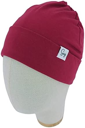 Jersey Beanie Hat for Newborn Baby Boys Girls Silky Satin Lined Hats Bonnet Toddler Infant Little Kids Beanies Caps - Image 2