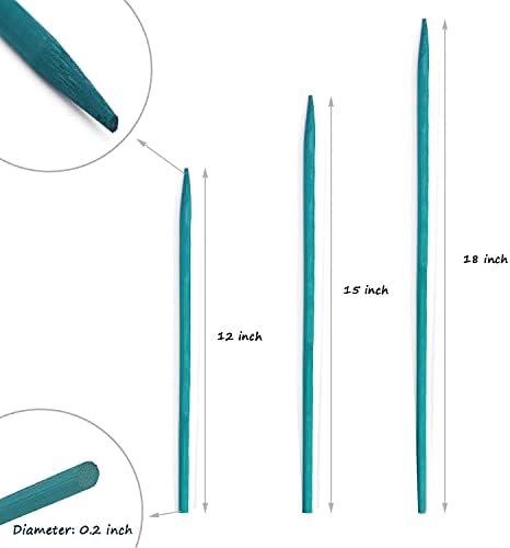 Plant Stakes 25Pcs,18IN Green Bamboo Sticks With25 Green Ties,Orchid Sticks - Image 5