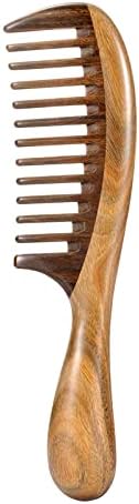 Louise Maelys Wooden Wide Tooth Hair Comb for Curly Detangling Sandalwood by LouiseMaelys