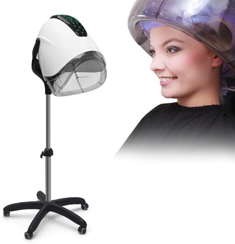 Elitzia 1000W Hooded Hair Dryer 7-Color Hair Drying Machine for Salon Home by ElitziaCare