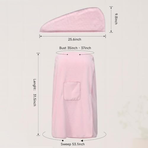 Oversized Bath Towel Wrap for Women with Plus Size Hair Dry Towel Set - Image 4