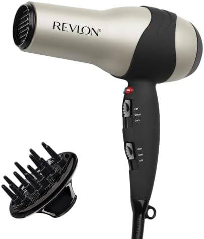 REVLON Turbo Hair Dryer | 1875 Watts of Maximum Shine, Fast Dry (Silver) by RevlonHairTools