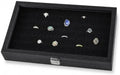Huji Glass Top Ring Display Showcase With Velvet Insert Liner Jewelry Organizer (1, 72 Slot Case) by HUJI