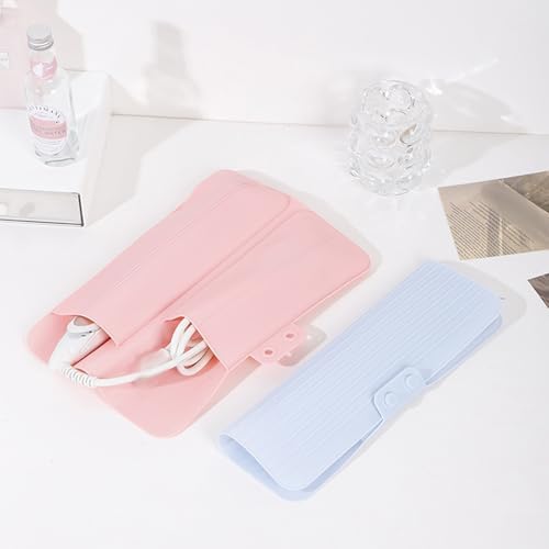 MllepjdhHeat Resistant Silicone Storage Bag for Flat Irons Thermal Protective and Stylish Designs Travel Friendly Organizers - Image 7