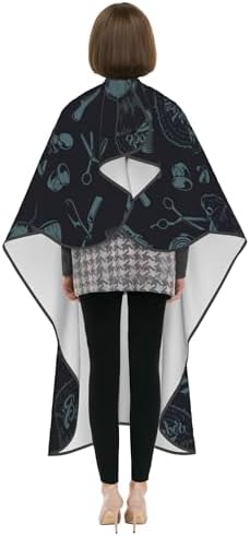 Barber Cape, Hair Salon Haircut Gown, Hair Cutting Apron with Adjustable Closure, Professional Salon Cutting Barber Skirt for Barbershop (color 8) - Image 7