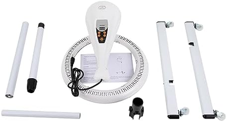 Hooded Stand Up Hair Bonnet Dryer Orbiting Rotating Hair Processor Perm Styling with Timer Swivel Caster Rolling Base for Beauty Salon or Home Use 360 Degree Rotation Compatible White - Image 7