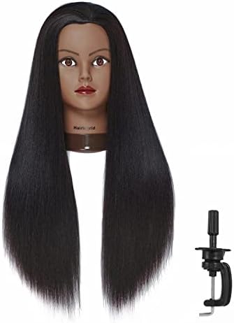 Hairingrid 26"-28" Mannequin Head Synthetic Fiber Hair Training Manikin by Hairingrid